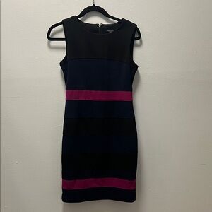 Tommy Hilfiger Black and Blue Dress with Pink Stripe